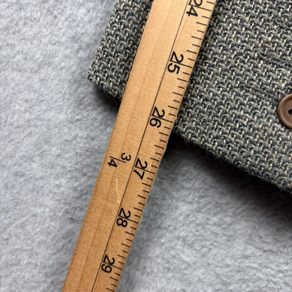Vintage Mani Giorgio Armani Sport Coat Mens 43L Gray Tweed Wool Blazer Italy 90s